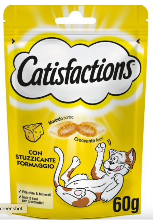 CATISFACTIONS AL FORMAGGIO PER GATTO 60 GR