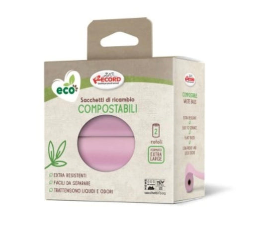 SACCHETTI IGIENICI COMPOSTABILI ROSA